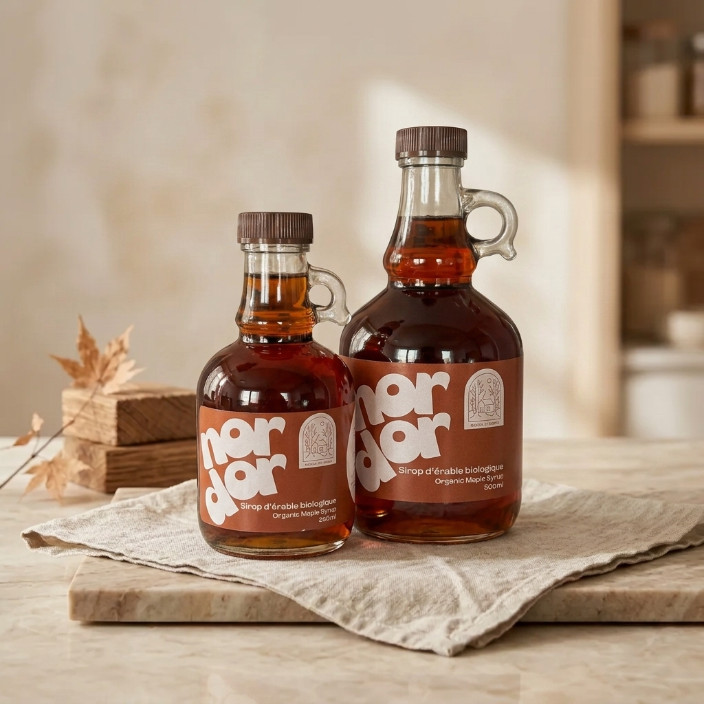 100% Pure Organic Amber Maple Syrup from Quebec